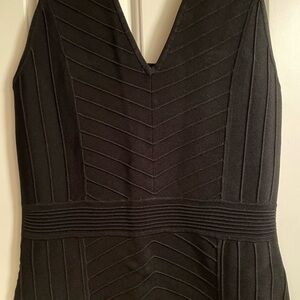 Parker Fitted Black Dress, Size S